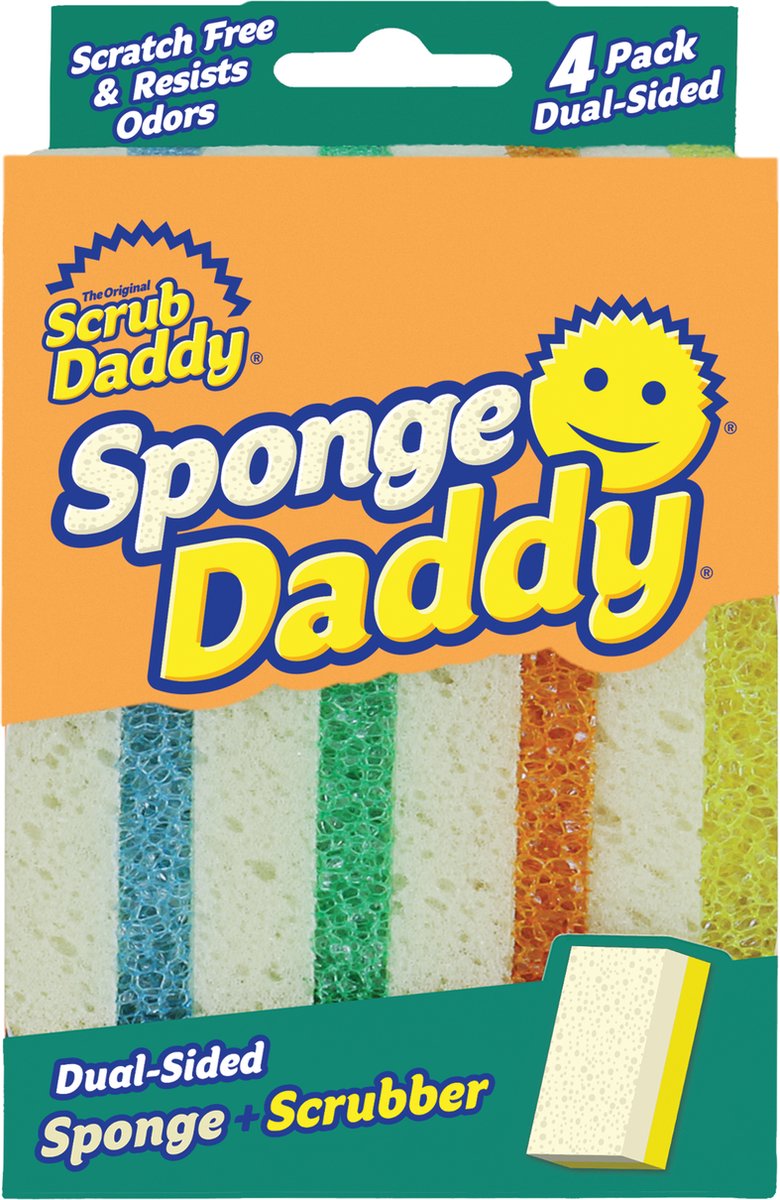 Spugna abrasiva Scrub Daddy - Sponge Daddy - 4 colori – The Pink Stuff