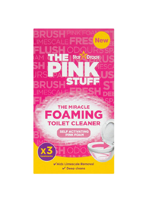NUOVO The Pink Stuff | La miracolosa polvere schiumogena per toilette | Detergente per toilette in polvere | 3 x 100 grammi