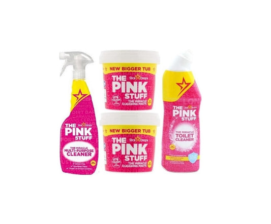 Stardrops The Pink Stuff Mega Bundle - 2x Pasta detergente 850gr + Detergente per WC + Spray multiuso